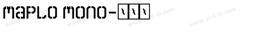 maplo mono字体转换
